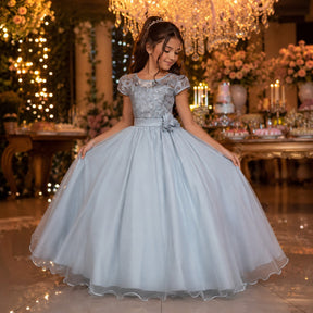 Vestido Mini Miss Longo Carol Prata (VESTMNLGNCRLPRT)