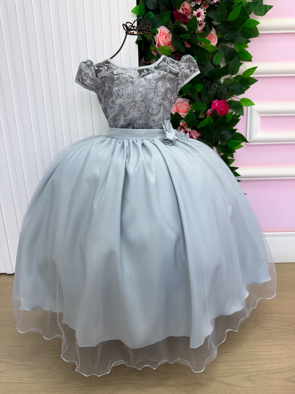 Vestido Mini Miss Longo Carol Prata (VESTMNLGNCRLPRT)