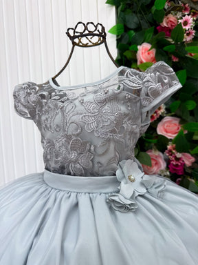 Vestido Mini Miss Longo Carol Prata (VESTMNLGNCRLPRT)