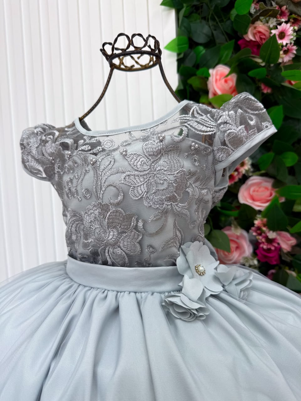 Vestido Mini Miss Longo Carol Prata (VESTMNLGNCRLPRT)
