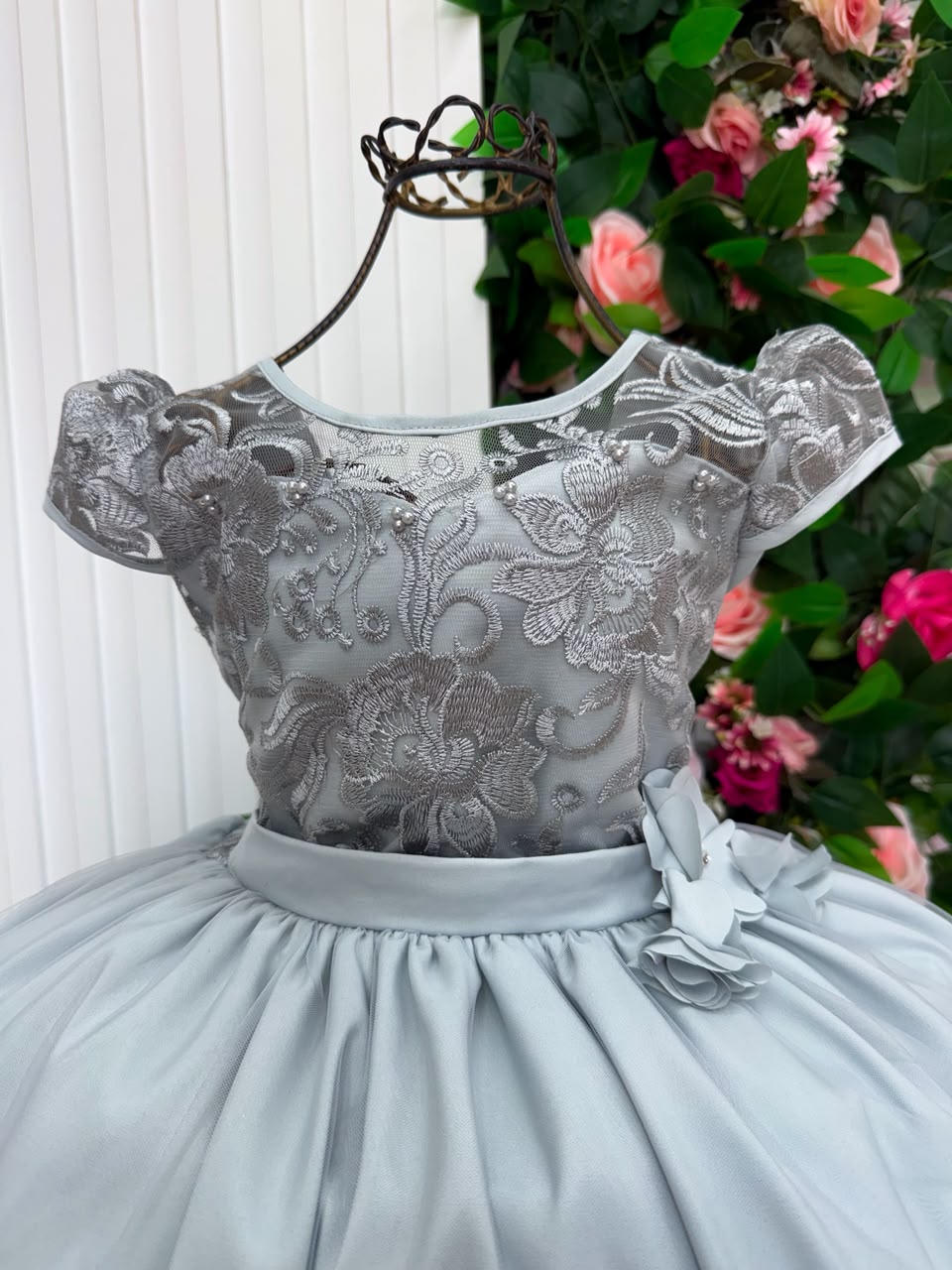 Vestido Mini Miss Longo Carol Prata (VESTMNLGNCRLPRT)