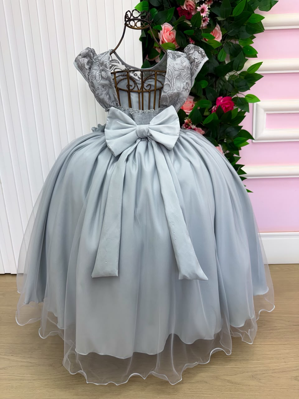 Vestido Mini Miss Longo Carol Prata (VESTMNLGNCRLPRT)