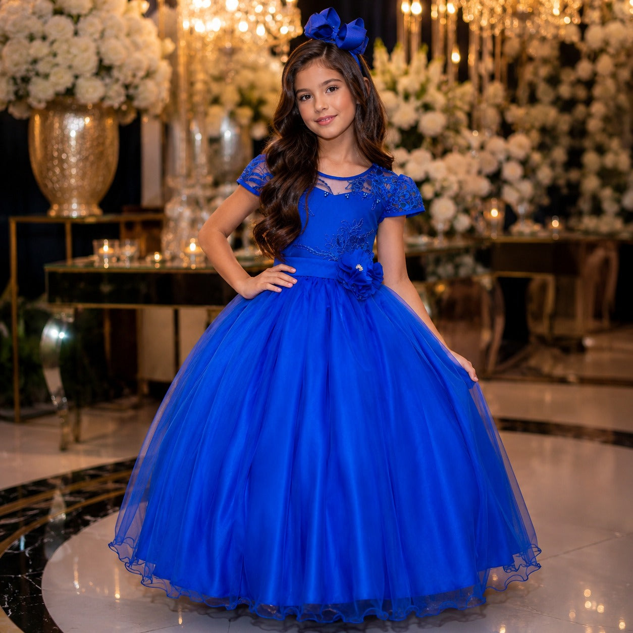Vestido Mini Miss Longo Carol Azul Royal (VESTMNMISLNGCRLAZLRAL)