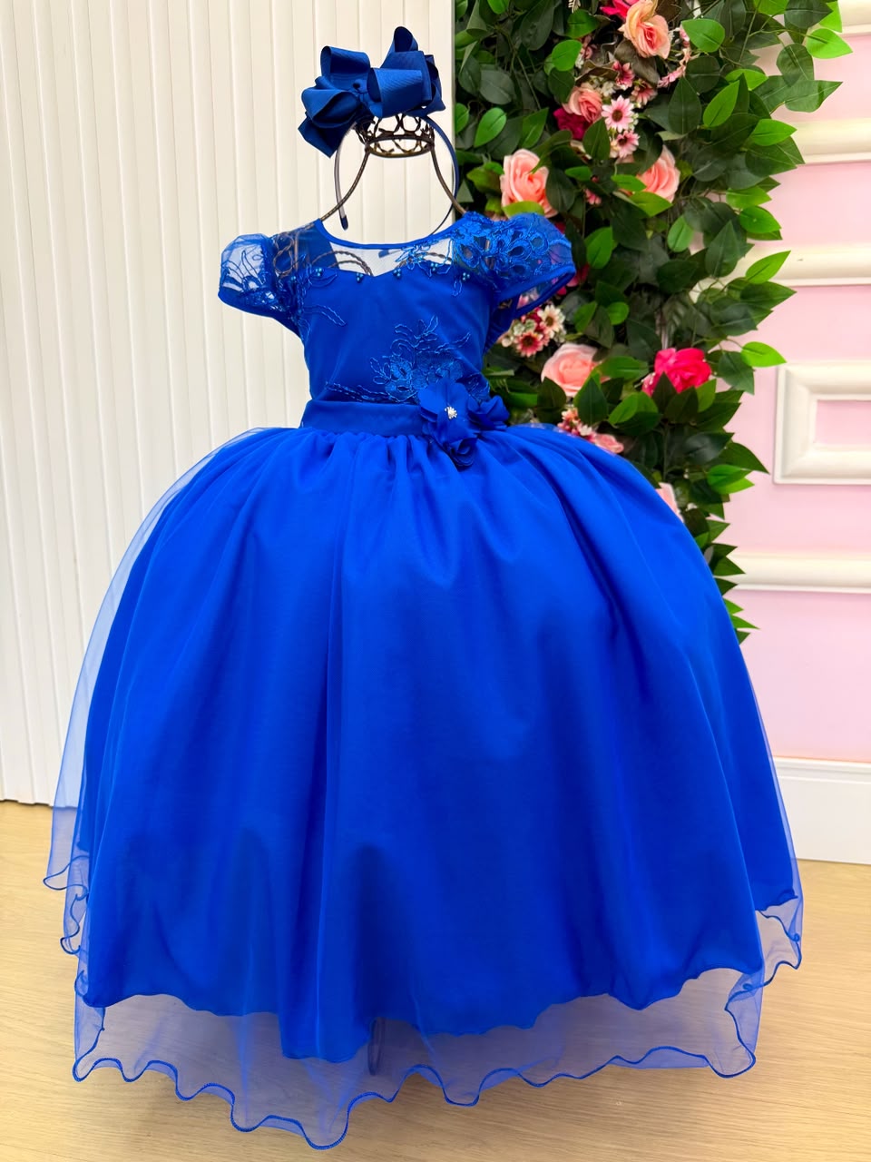 Vestido Mini Miss Longo Carol Azul Royal (VESTMNMISLNGCRLAZLRAL)