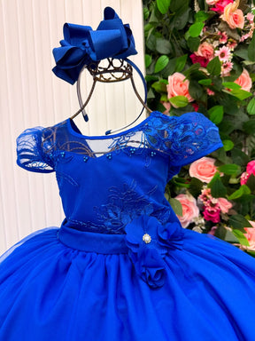 Vestido Mini Miss Longo Carol Azul Royal (VESTMNMISLNGCRLAZLRAL)