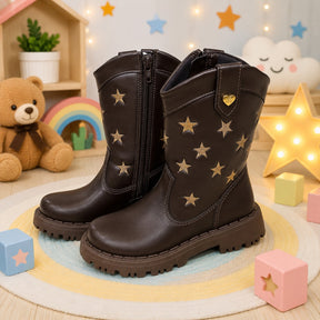 Bota Nilqi Manu Marrom-Café Estrela (BTNLIQMNMRRCFETLMD)