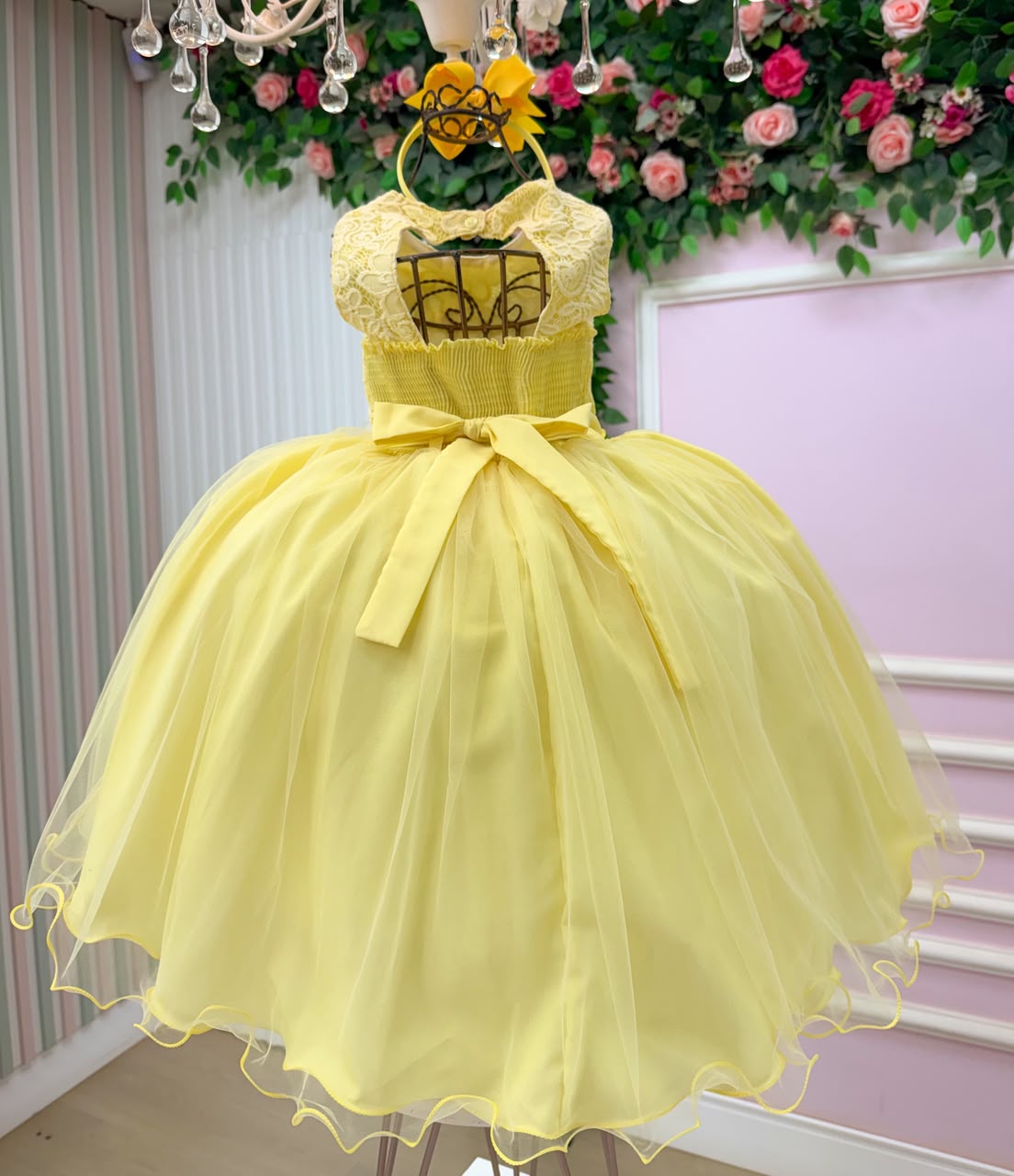 Vestido Juvenil Vila Lele Regata Flores Amarelo (VESTJVNLRGTFRLAMRL)