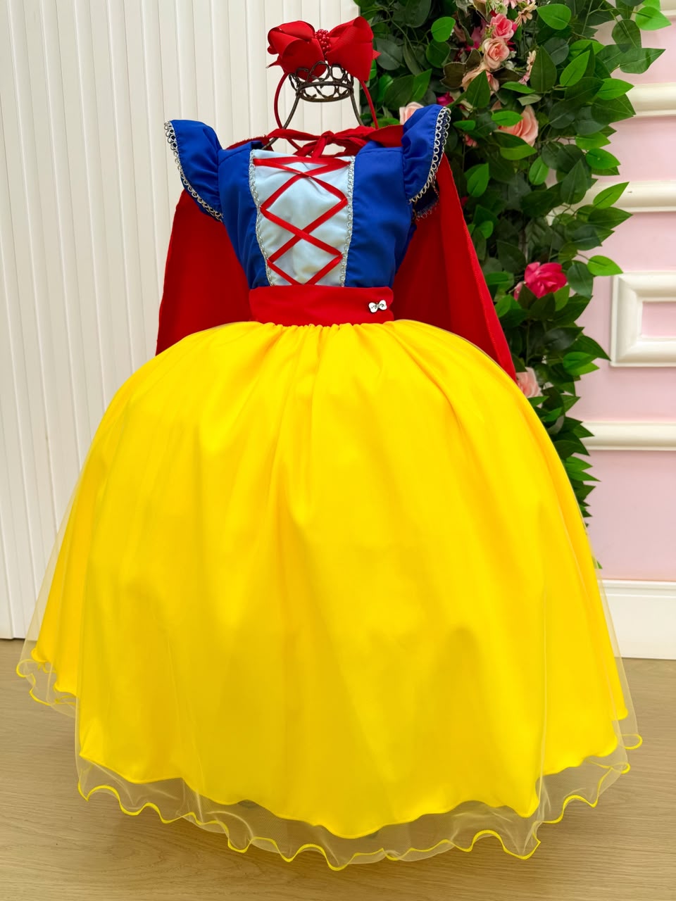 Fantasia/ Vestido Mini Miss Longo Princesa Maça (FANTVESTMNMSSLNGMC)