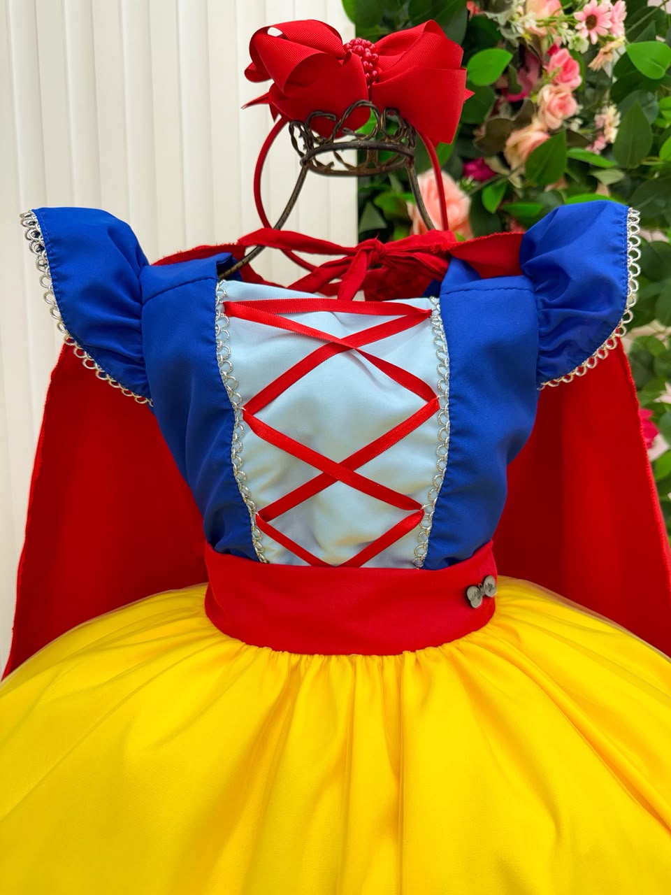 Fantasia/ Vestido Mini Miss Longo Princesa Maça (FANTVESTMNMSSLNGMC)