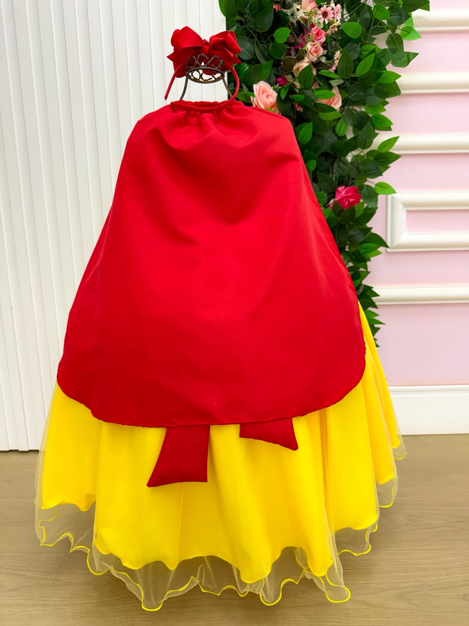 Fantasia/ Vestido Mini Miss Longo Princesa Maça (FANTVESTMNMSSLNGMC)