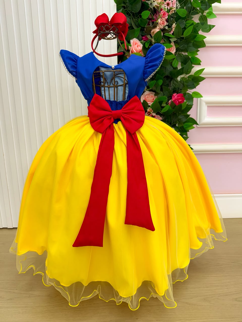 Fantasia/ Vestido Mini Miss Longo Princesa Maça (FANTVESTMNMSSLNGMC)