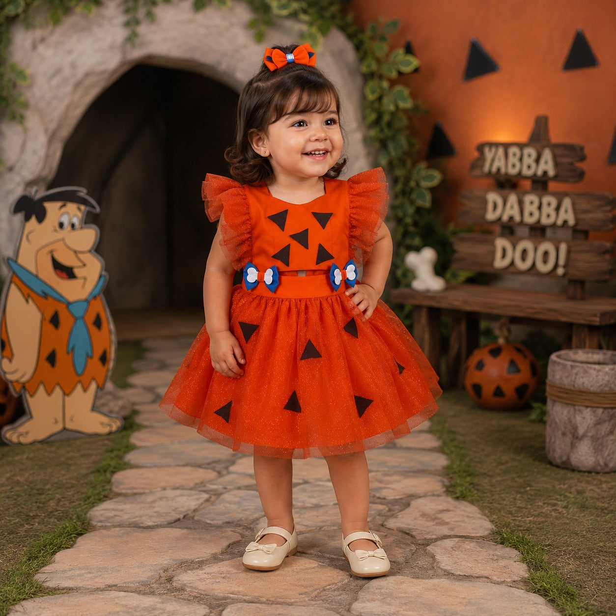 Romper/Vestido Princesa Belli Pequena Pedrita (RMPEVESTPRNCSBLPQNPDT)