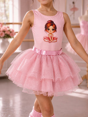 Conjunto Blogueirinha Bailarina Rosa Modelo 2 (CONJBLGRNBRLNRSMDL2)