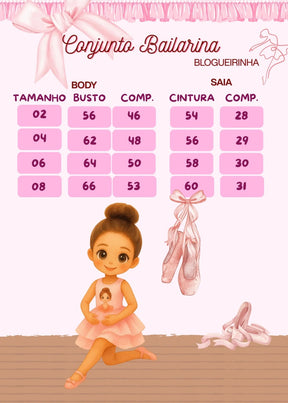 Conjunto Blogueirinha Bailarina Rosa Modelo 2 (CONJBLGRNBRLNRSMDL2)