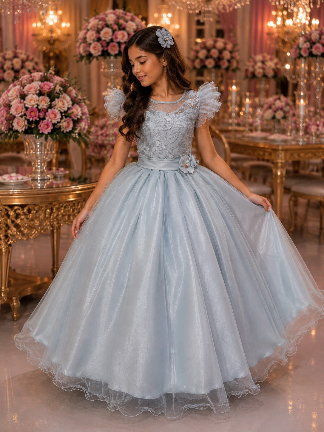 Vestido Mini Miss Longo Suzy Prata (VESTMNMISLNGSZYPRT)