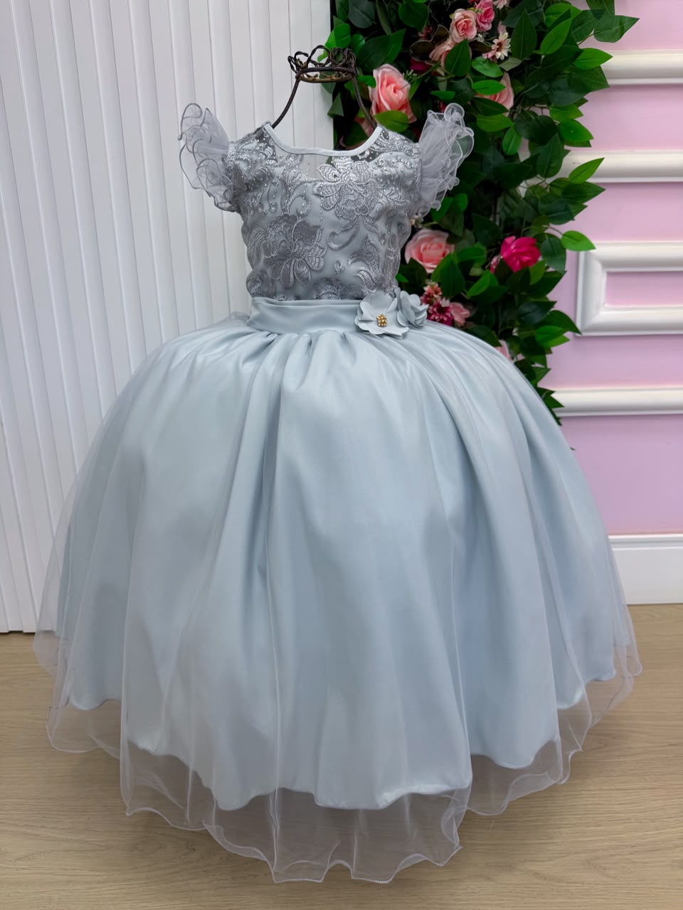 Vestido Mini Miss Longo Suzy Prata (VESTMNMISLNGSZYPRT)