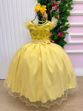 Vestido Mini Miss Longo Suzy Amarelo (VESTMNMISLNGSZAMRL)