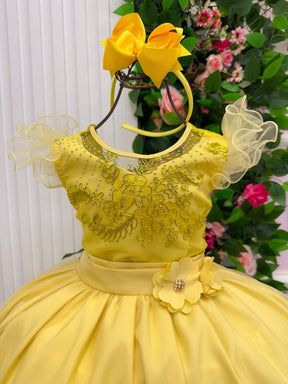 Vestido Mini Miss Longo Suzy Amarelo (VESTMNMISLNGSZAMRL)