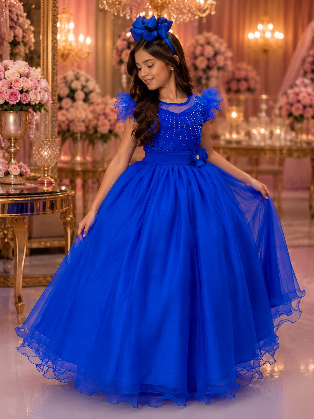 Vestido Mini Miss Longo Suzy Azul Royal (VESTMNMISLNGSZAZLRYAL)