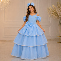 Vestido Banana Club Longo Safira Azul Bebe (VESTBNCLBLNSFR)