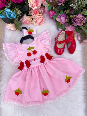 Romper/Vestido Princesa Belli Cerejinha - Cereja (RMPVPBCJ)