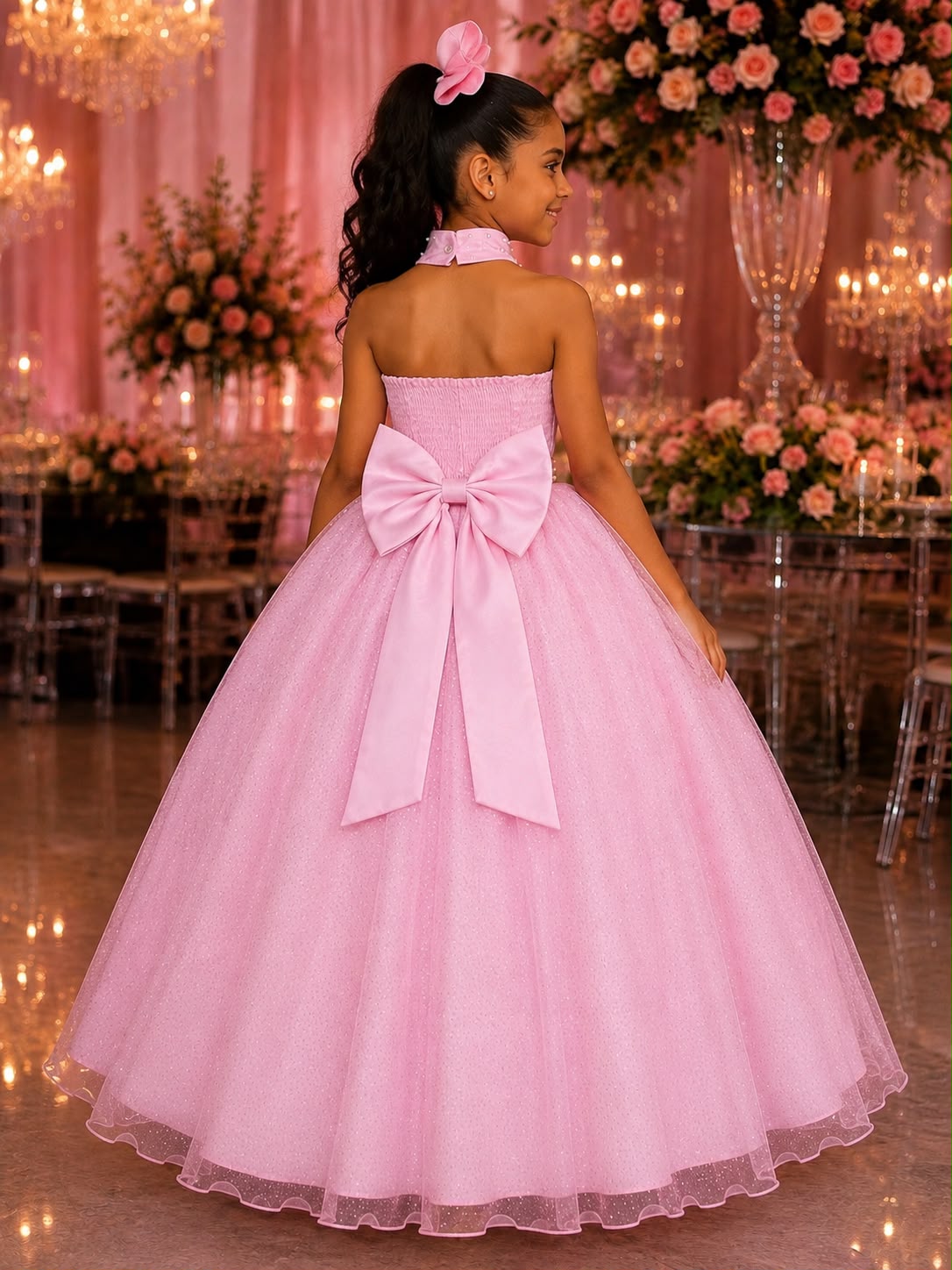 Vestido Banana Club Longo Âmbar Rosa bebe (VESTBNCLBLNGAMBRRSBB)
