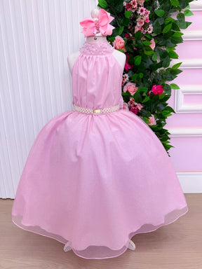 Vestido Banana Club Longo Âmbar Rosa bebe (VESTBNCLBLNGAMBRRSBB)