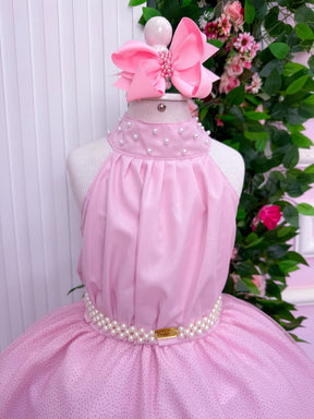 Vestido Banana Club Longo Âmbar Rosa bebe (VESTBNCLBLNGAMBRRSBB)