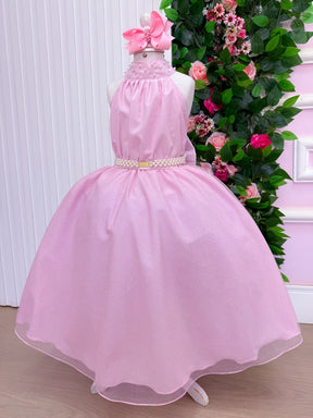 Vestido Banana Club Longo Âmbar Rosa bebe (VESTBNCLBLNGAMBRRSBB)