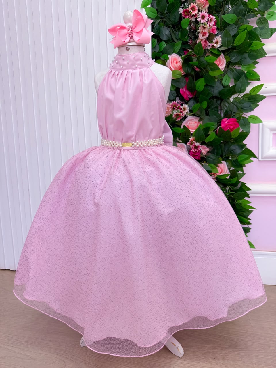 Vestido Banana Club Longo Âmbar Rosa bebe (VESTBNCLBLNGAMBRRSBB)