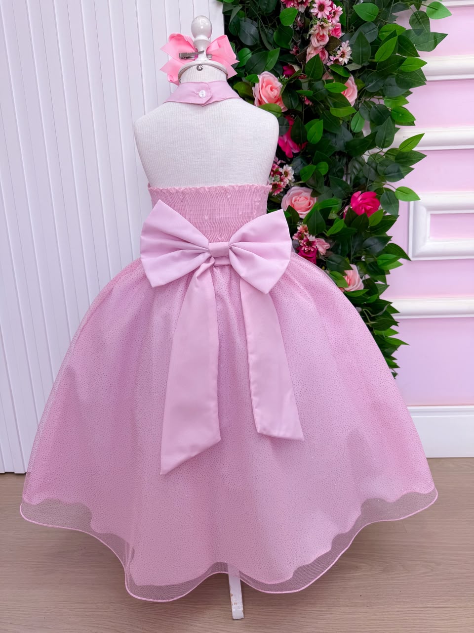 Vestido Banana Club Longo Âmbar Rosa bebe (VESTBNCLBLNGAMBRRSBB)