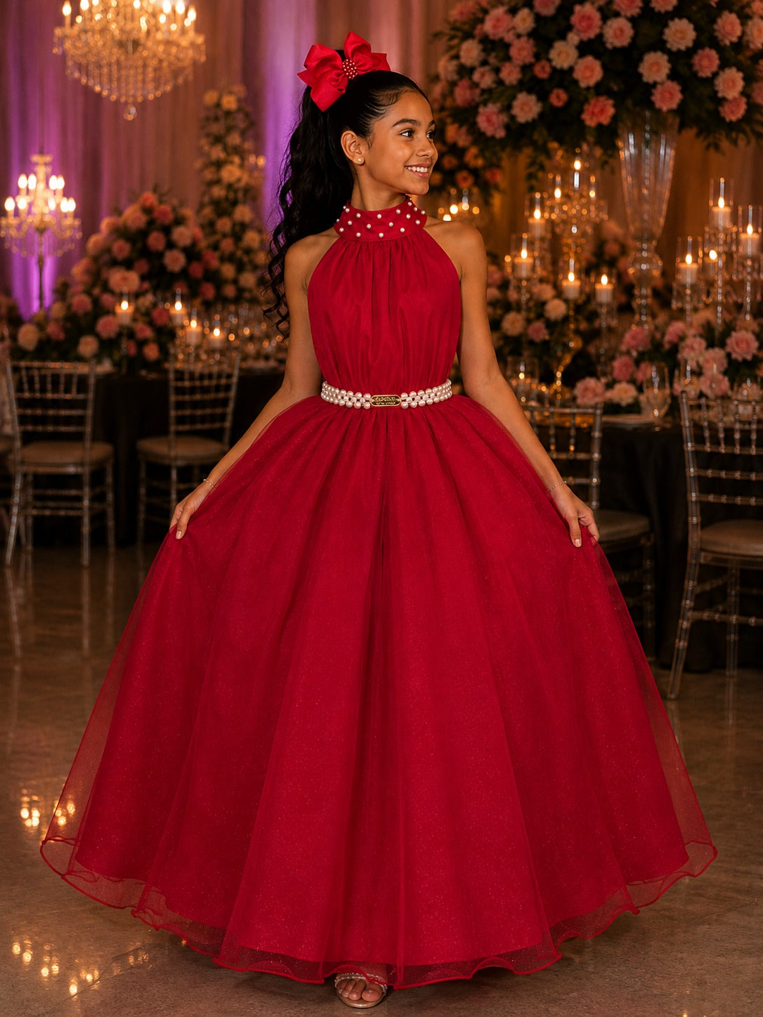 Vestido Banana Club Longo Âmbar Vermelho (VESTBNCLBNLNGAMVRM)