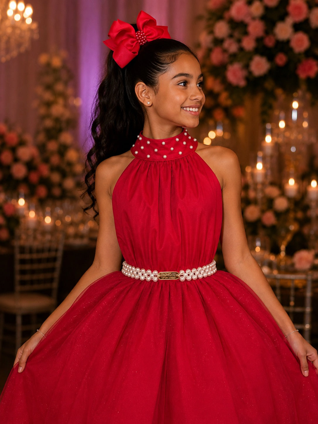 Vestido Banana Club Longo Âmbar Vermelho (VESTBNCLBNLNGAMVRM)