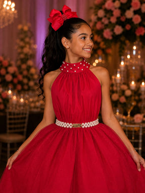 Vestido Banana Club Longo Âmbar Vermelho (VESTBNCLBNLNGAMVRM)