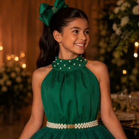 Vestido Banana Club Longo Âmbar Verde Bandeira (VESTBNACLBLNGAMBVRDBND)