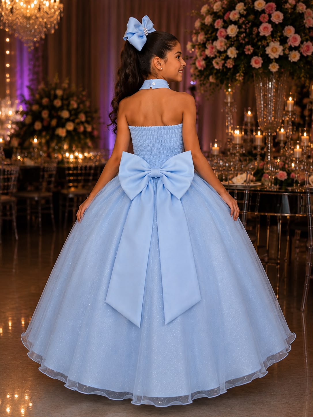 Vestido Banana Club Longo Âmbar Azul Bebe (VESTBNANCLBLNGAMBRAZLB)