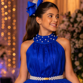 Vestido Banana Club Longo Âmbar Azul Royal (VESTBNANCLBLNGAMBAZRAAL)