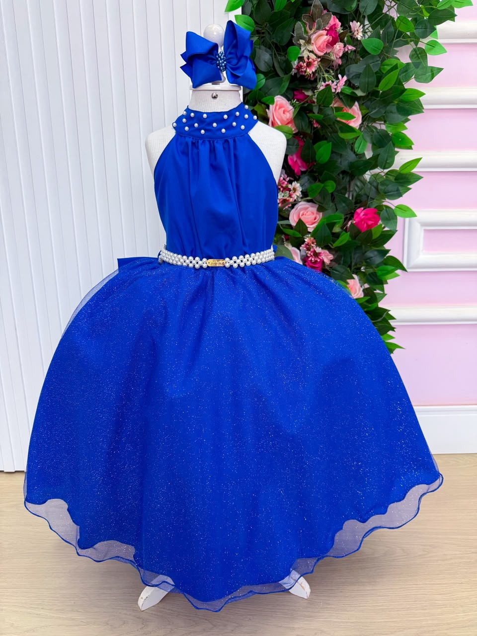 Vestido Banana Club Longo Âmbar Azul Royal (VESTBNANCLBLNGAMBAZRAAL)