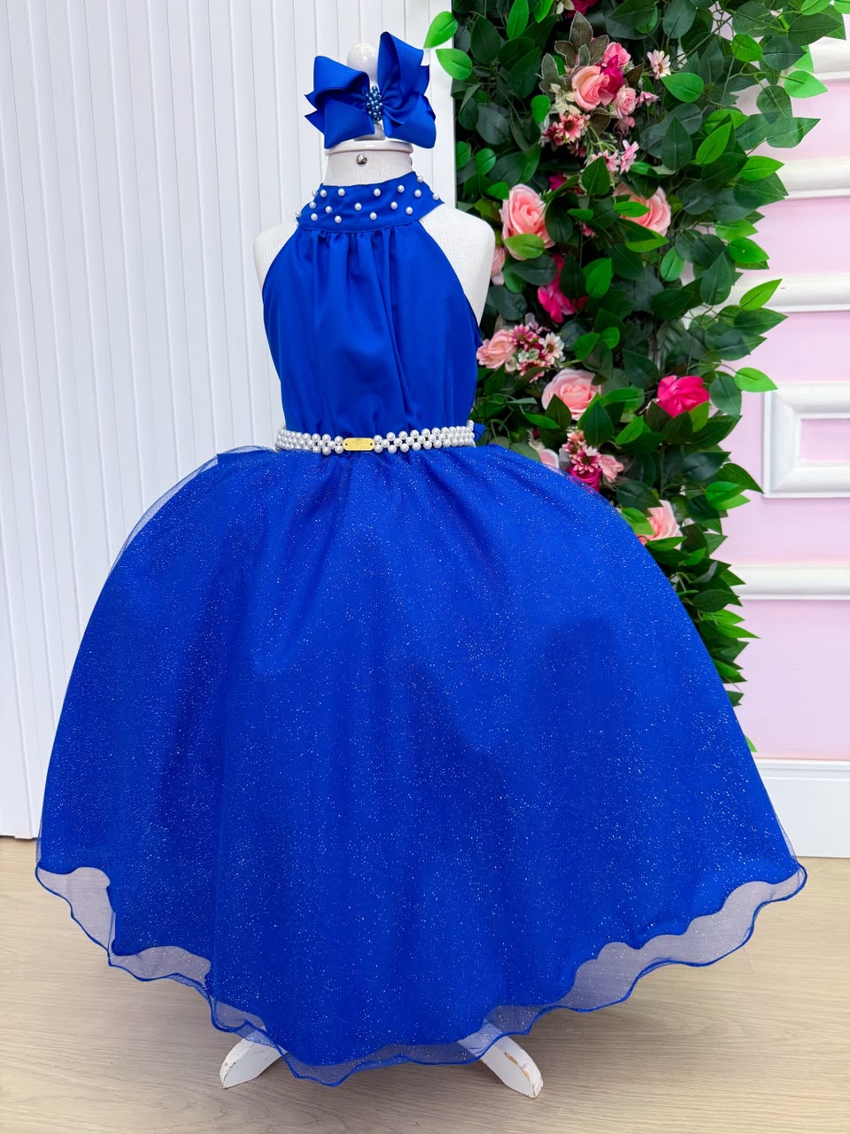 Vestido Banana Club Longo Âmbar Azul Royal (VESTBNANCLBLNGAMBAZRAAL)