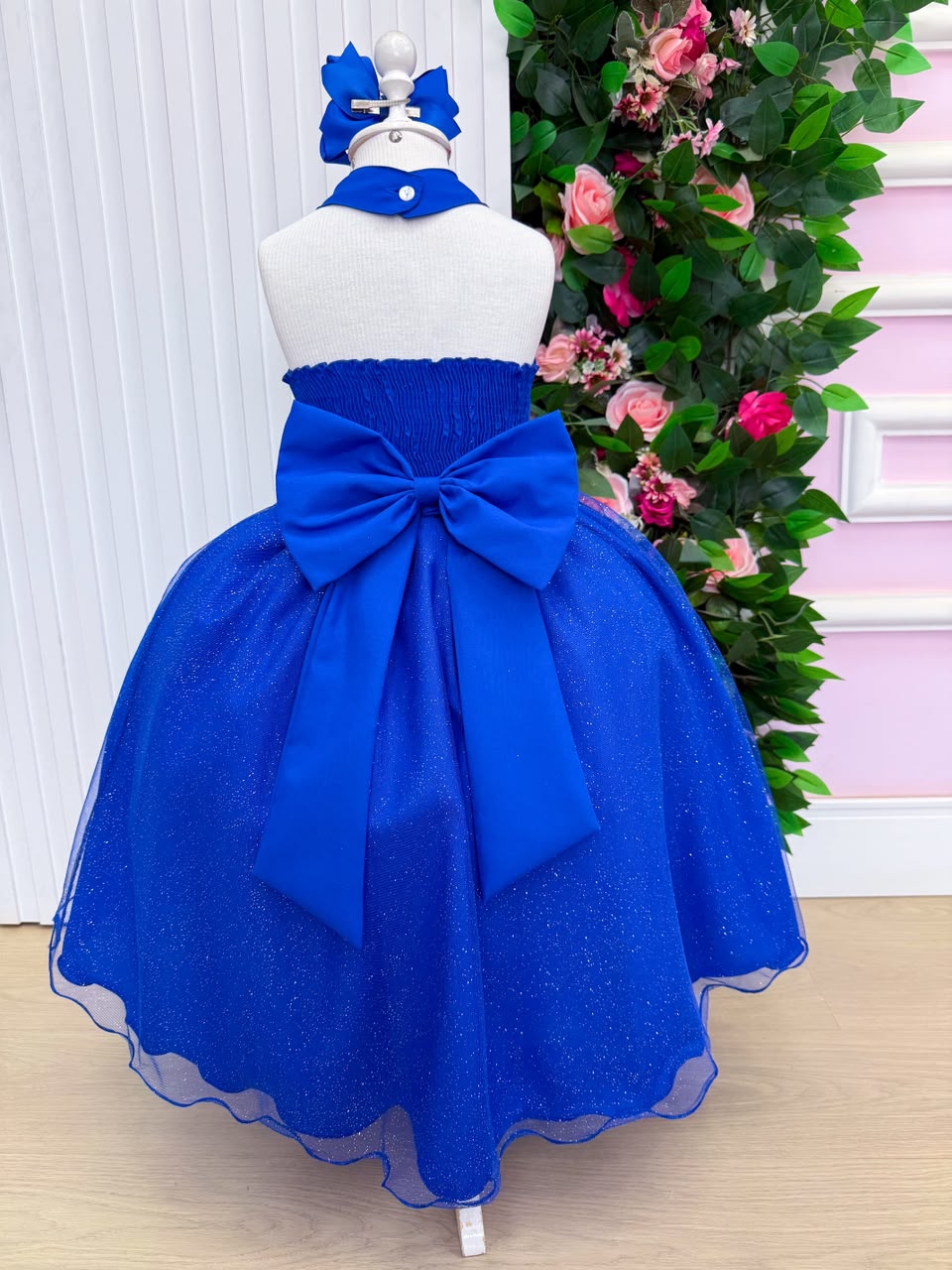 Vestido Banana Club Longo Âmbar Azul Royal (VESTBNANCLBLNGAMBAZRAAL)