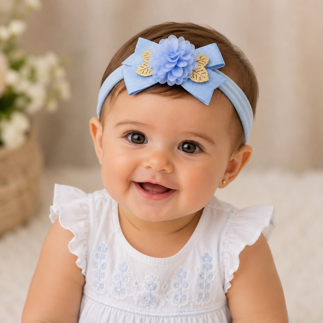 Faixa Belli Florzinha Azul Bebe (FXBLLFLZAZLBB)