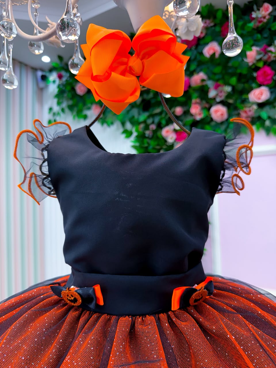 Fantasia/ Vestido Mini Miss Abóbora Encantada -  Halloween (FVESMNABENH)