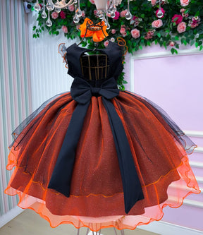Fantasia/ Vestido Mini Miss Abóbora Encantada -  Halloween (FVESMNABENH)