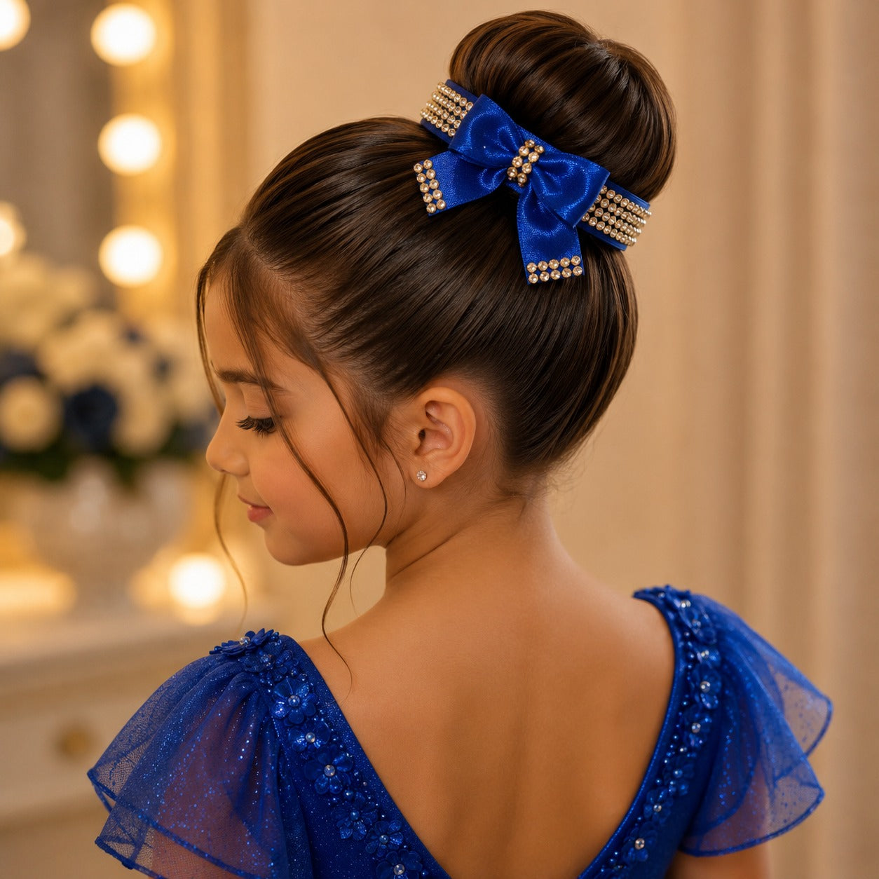 Porta Coque Belli Azul Royal Laço Strass (PRTCQBLLAZLRYALLCSTRS)
