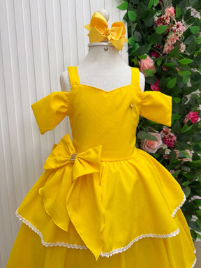 Vestido Banana Club Longo Safira Amarelo (VESTBNCLBLNGSFRAMRL)