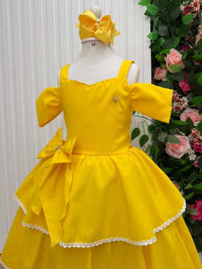Vestido Banana Club Longo Safira Amarelo (VESTBNCLBLNGSFRAMRL)