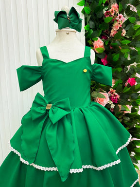 Vestido Banana Club Longo Safira Verde Bandeira (VESTBNCLBLNGSAFIRAVRDBND)