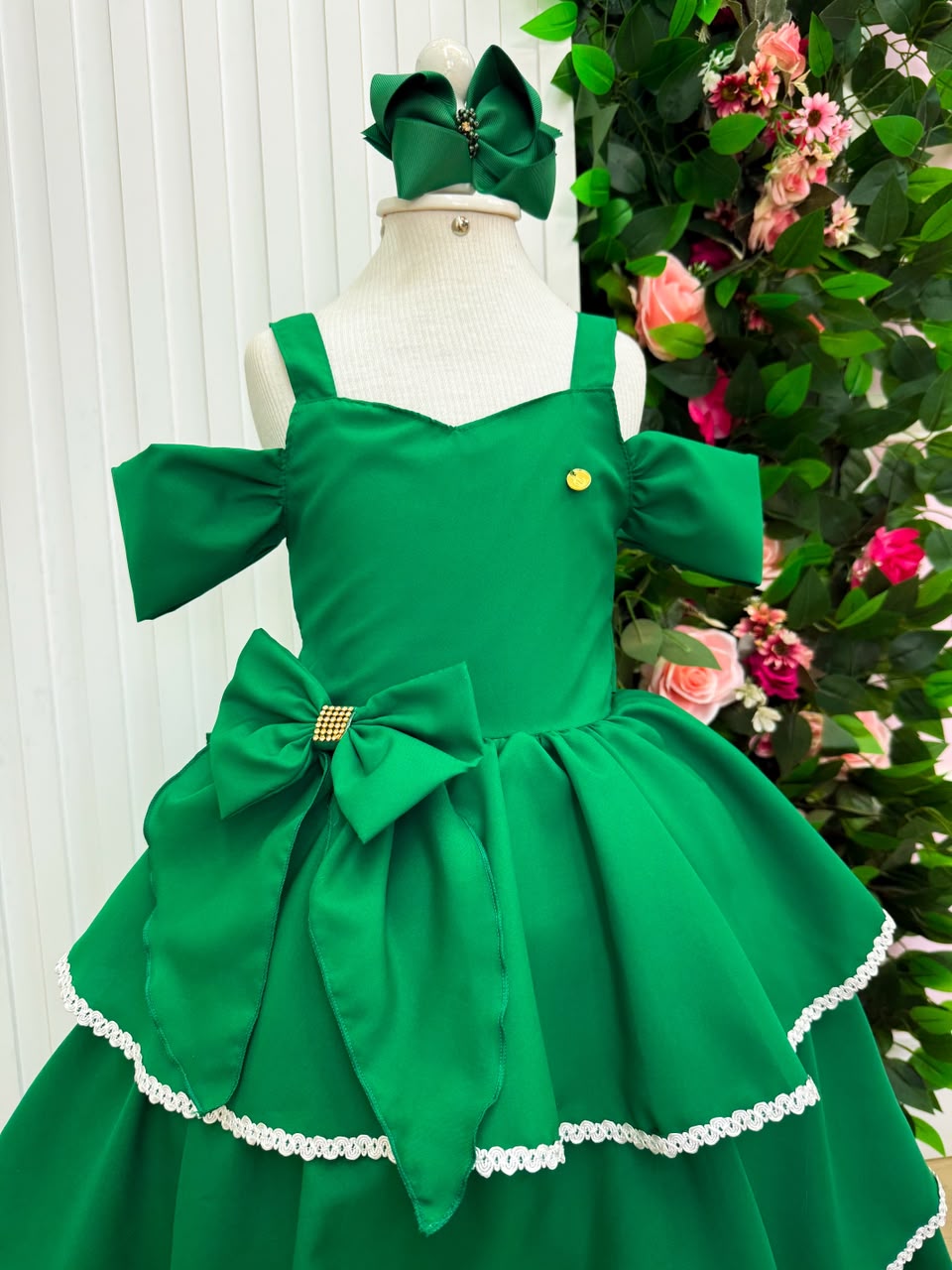 Vestido Banana Club Longo Safira Verde Bandeira (VESTBNCLBLNGSAFIRAVRDBND)