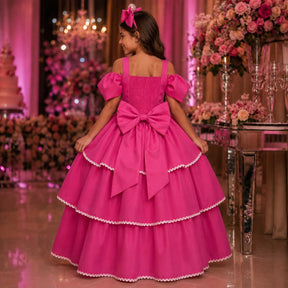 Vestido Banana Club Longo Safira Rosa Chiclete (VESTBNCLBLNGSFRRSCHT)