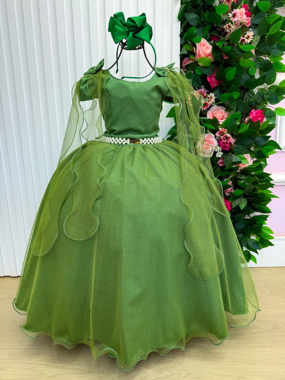 Vestido Banana Club Longo Diamante Verde Militar (VESTBNDVRDM)